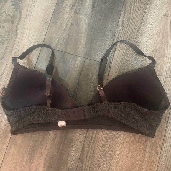 NWT BODY EMBRACE DARK GRAY WIRE-FREE BRA 38C - Picture 4 of 5